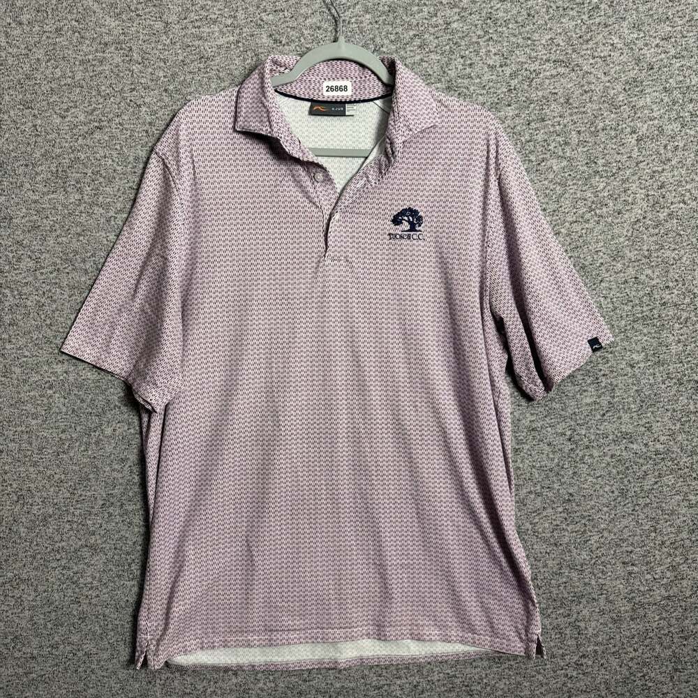 KJUS Men's Size XL Comfort Fit Hallow Pima Short Sleeve Polo Shirt